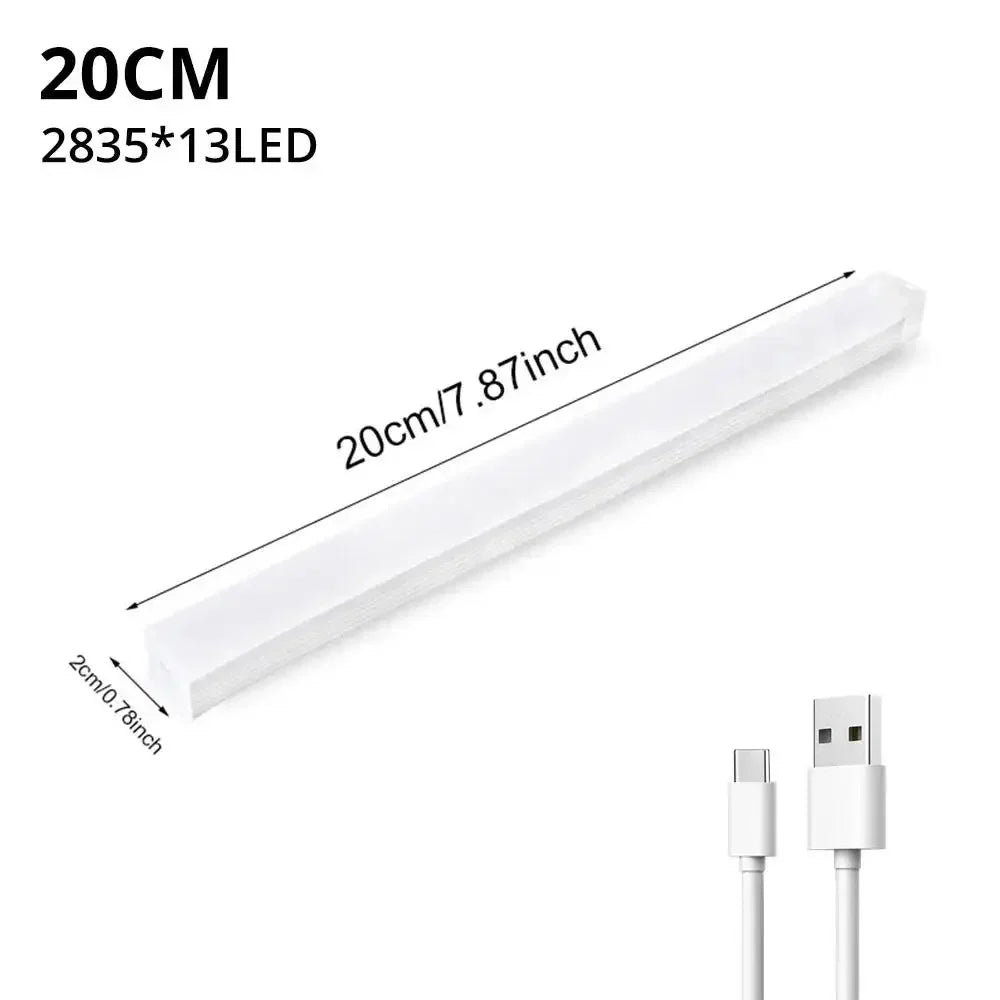 Wireless LED Motion Sensor Light – USB Rechargeable, Magnetic Strip Lamp