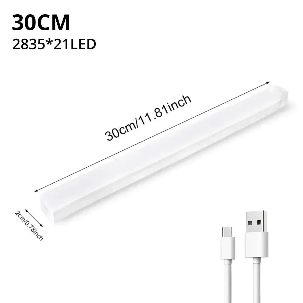 Wireless LED Motion Sensor Light – USB Rechargeable, Magnetic Strip Lamp