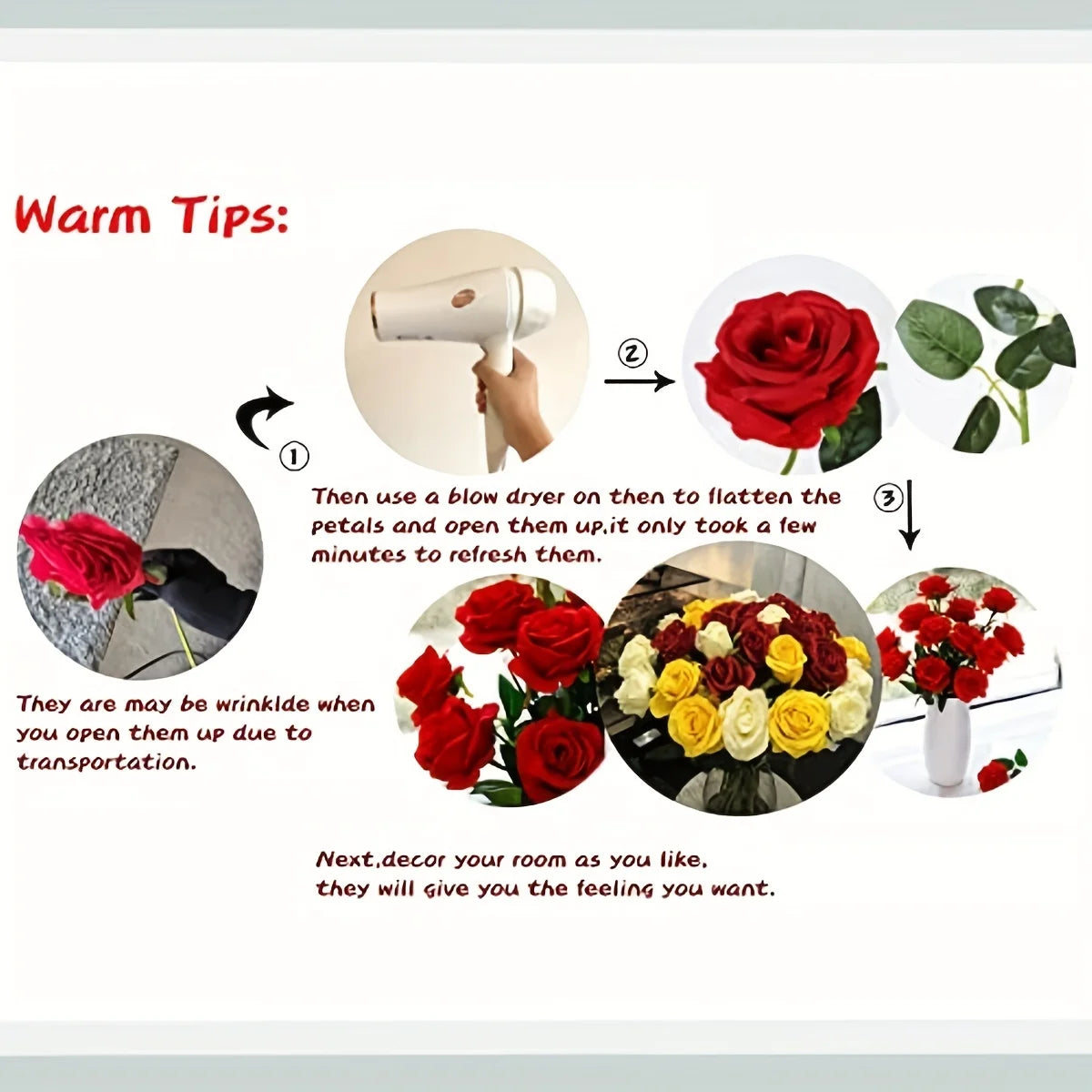 12pcs Realistic Artificial Rose Bouquet – Perfect for Weddings, Birthdays, and Special Occasions