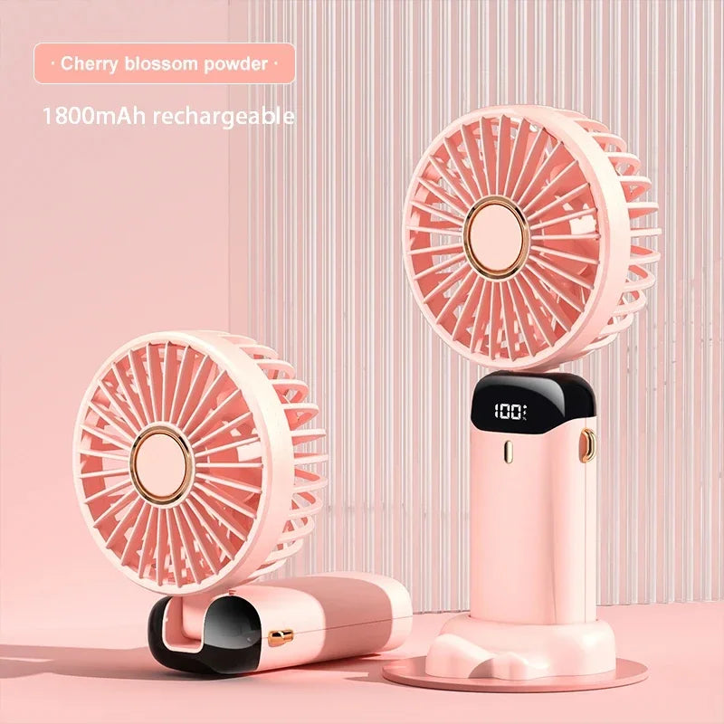 Handheld Mini Foldable & Portable Fan - USB Rechargeable Fan