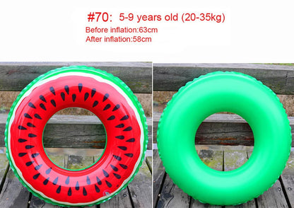 Inflatable Watermelon Ring Float - Lightweight Beach & Pool Fun