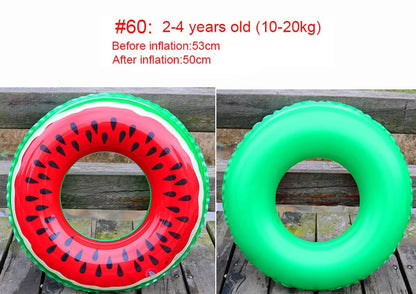 Inflatable Watermelon Ring Float - Lightweight Beach & Pool Fun