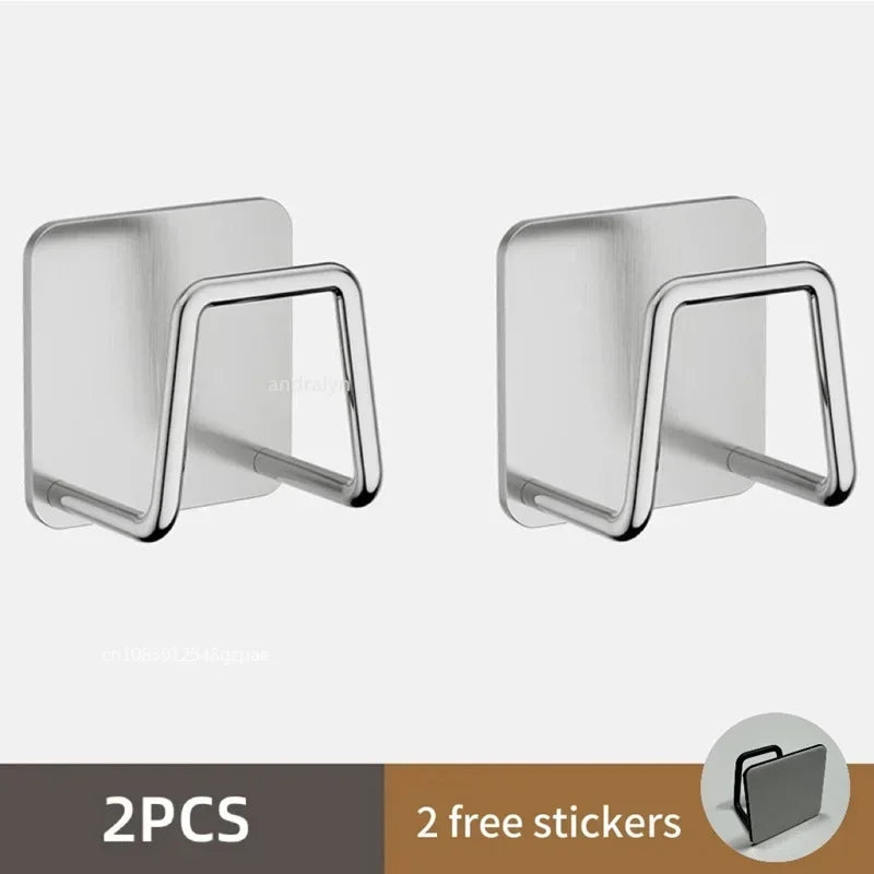 Stainless Steel Self-Adhesive Sponge Holder & Drying Rack