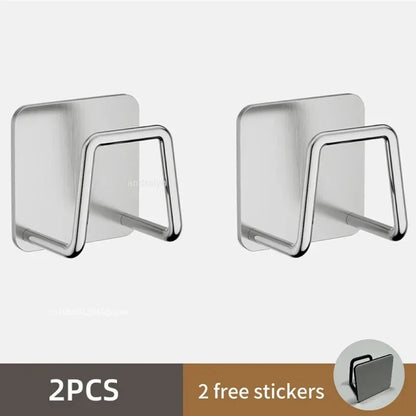 Stainless Steel Self-Adhesive Sponge Holder & Drying Rack