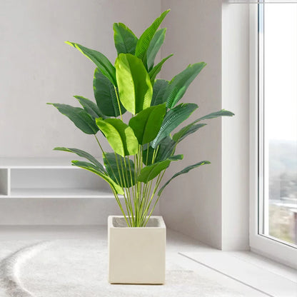 Large Artificial Monstera Plant – Real Touch Tropical Palm Leaves for Home & Event Décor