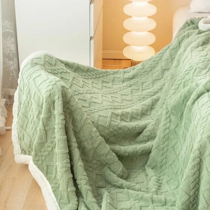 Premium Lamb Wool-Style Blanket – Thick & Durable