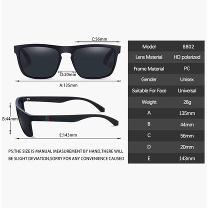 Retro Square Polarized Sunglasses – UV400 Protection for Men & Women