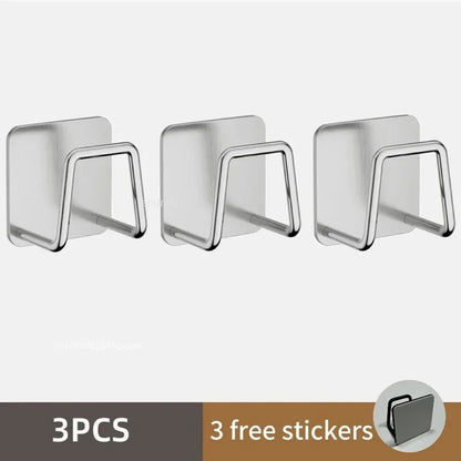 Stainless Steel Self-Adhesive Sponge Holder & Drying Rack