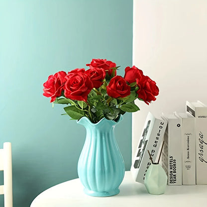 12pcs Realistic Artificial Rose Bouquet – Perfect for Weddings, Birthdays, and Special Occasions