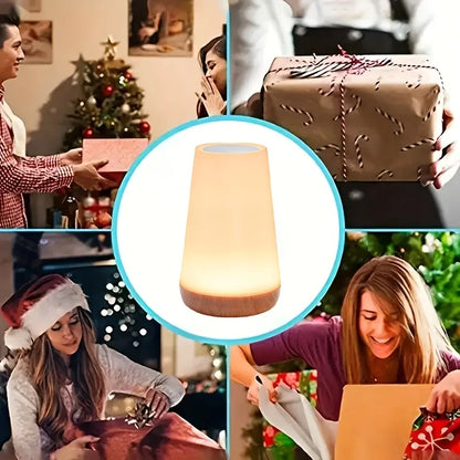 AuraGlow Touch Lamp – RGB Dimmable Night Light with Remote & USB Rechargeable