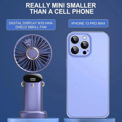 Handheld Mini Foldable & Portable Fan - USB Rechargeable Fan