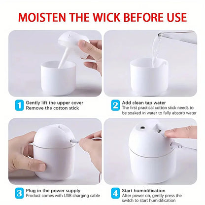 Portable 250ml Mini Spray Mist Humidifier & Aroma Diffuser – USB Car & Travel Friendly