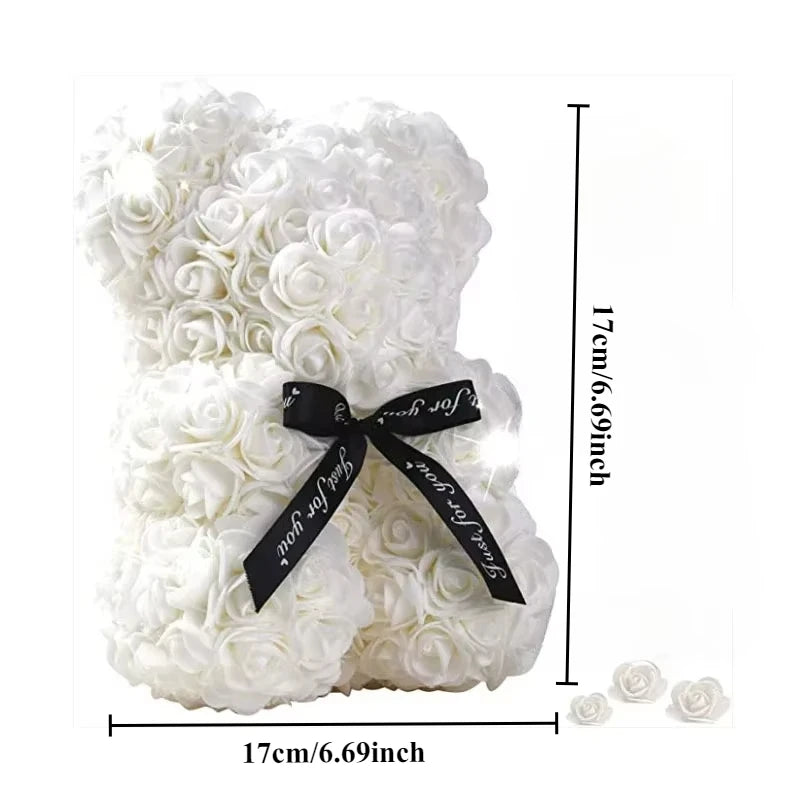 Eternal Rose Teddy Bear – Mother's Day, Birthday, Valentine's, and Anniversary Gift