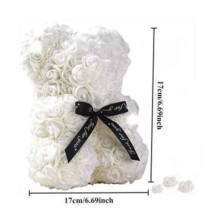 Eternal Rose Teddy Bear – Mother's Day, Birthday, Valentine's, and Anniversary Gift