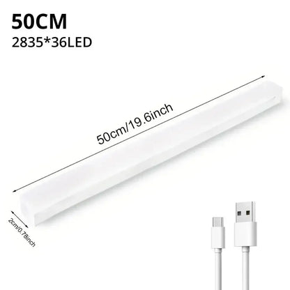 Wireless LED Motion Sensor Light – USB Rechargeable, Magnetic Strip Lamp
