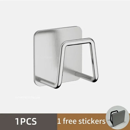 Stainless Steel Self-Adhesive Sponge Holder & Drying Rack