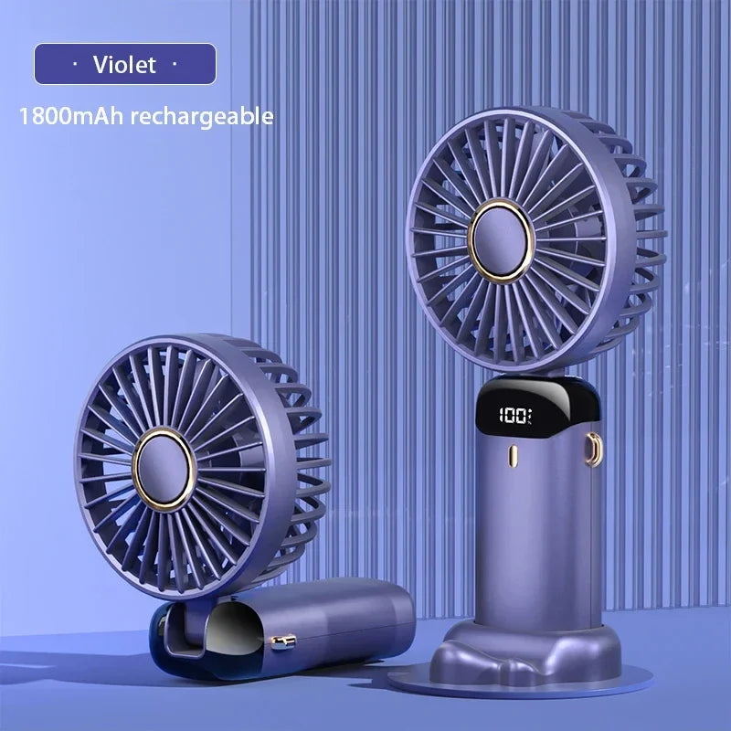 Handheld Mini Foldable & Portable Fan - USB Rechargeable Fan