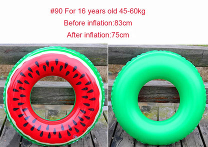Inflatable Watermelon Ring Float - Lightweight Beach & Pool Fun