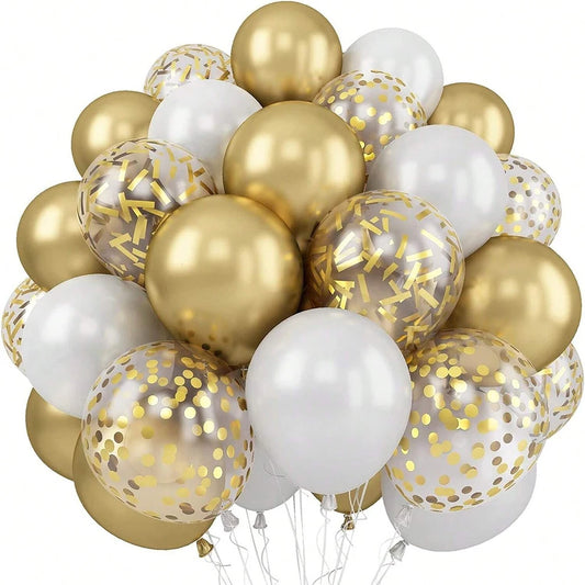 30-Pack 10-12 Inch Multicolour Balloons – Pearl Multicolour and Confetti Balloons for Special Occasions