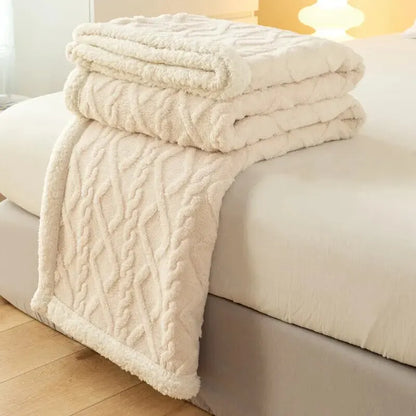 Premium Lamb Wool-Style Blanket – Thick & Durable