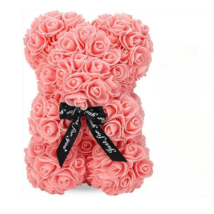 Eternal Rose Teddy Bear – Mother's Day, Birthday, Valentine's, and Anniversary Gift