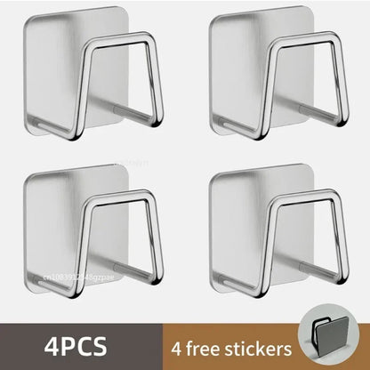 Stainless Steel Self-Adhesive Sponge Holder & Drying Rack