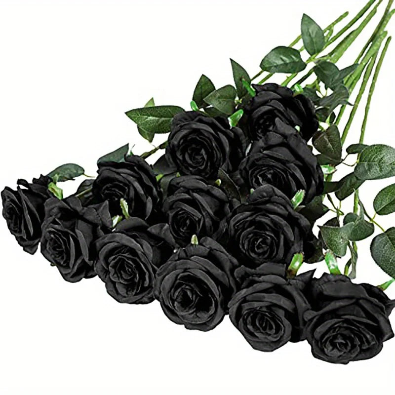 12pcs Realistic Artificial Rose Bouquet – Perfect for Weddings, Birthdays, and Special Occasions