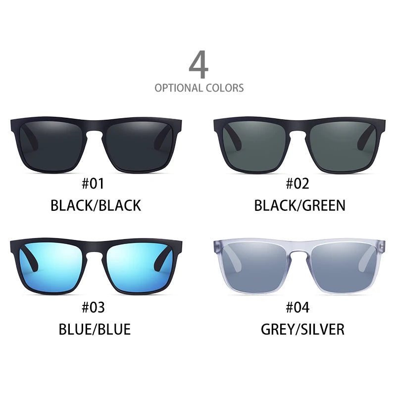 Retro Square Polarized Sunglasses – UV400 Protection for Men & Women