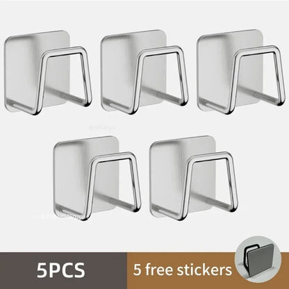 Stainless Steel Self-Adhesive Sponge Holder & Drying Rack