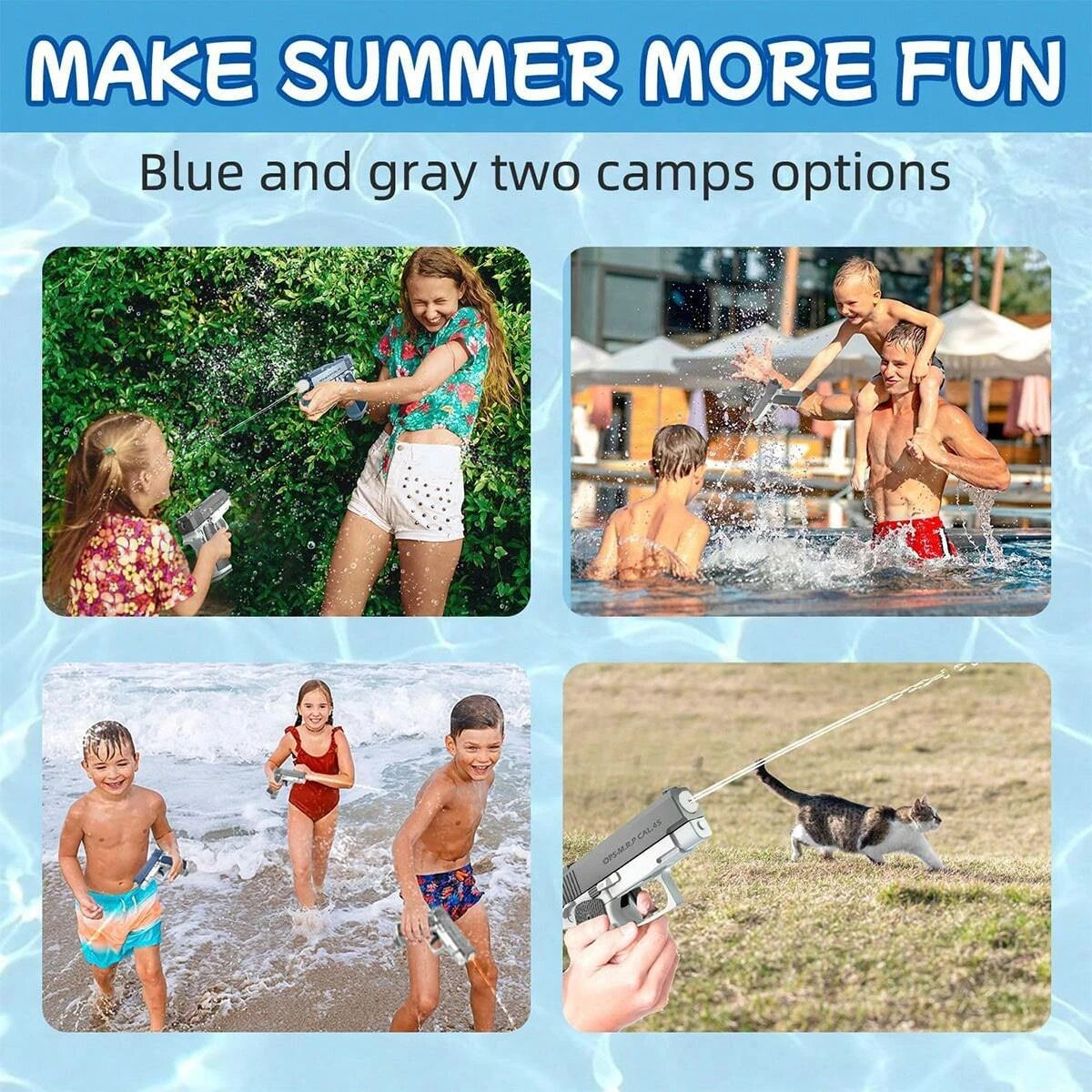 HydroBlast Water Gun – Summer Pool & Beach Toy for Outdoor Water Fights