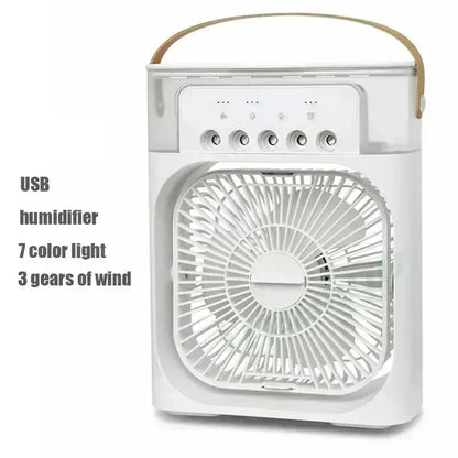 3-in-1 Mini Air Cooler – Portable Fan, Humidifier & LED Night Light