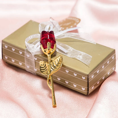 Crystal Bloom – Mini Glass Rose Ornament