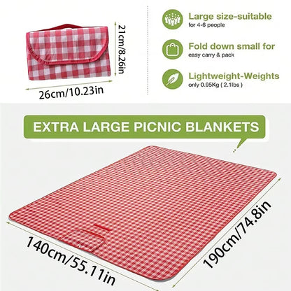 Lightweight Beach & Picnic Blanket – 140×190cm