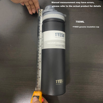 Tyeso 750ML Stainless Steel Insulated Bottle – Thermos Travel Mug