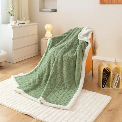 Premium Lamb Wool-Style Blanket – Thick & Durable