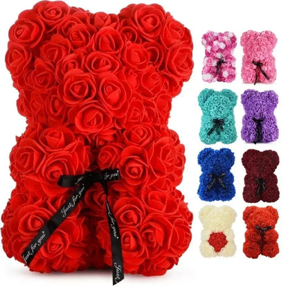 Eternal Rose Teddy Bear – Mother's Day, Birthday, Valentine's, and Anniversary Gift