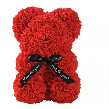 Eternal Rose Teddy Bear – Mother's Day, Birthday, Valentine's, and Anniversary Gift
