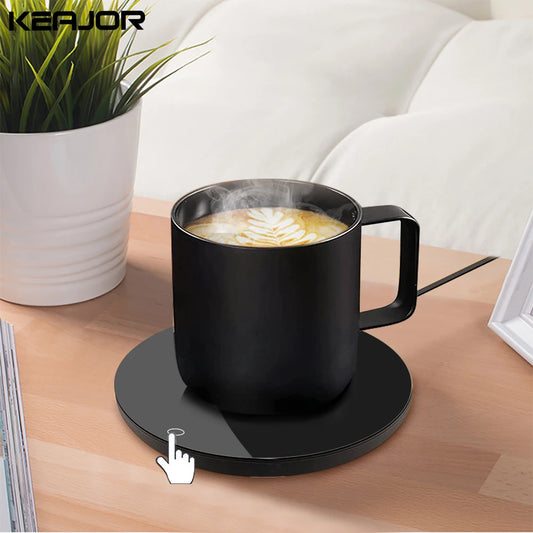 Smart USB Mug Warmer – Sleek Thermostatic Desk Coaster