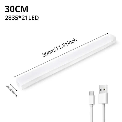 Wireless LED Motion Sensor Light – USB Rechargeable, Magnetic Strip Lamp