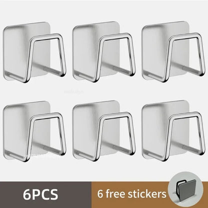 Stainless Steel Self-Adhesive Sponge Holder & Drying Rack