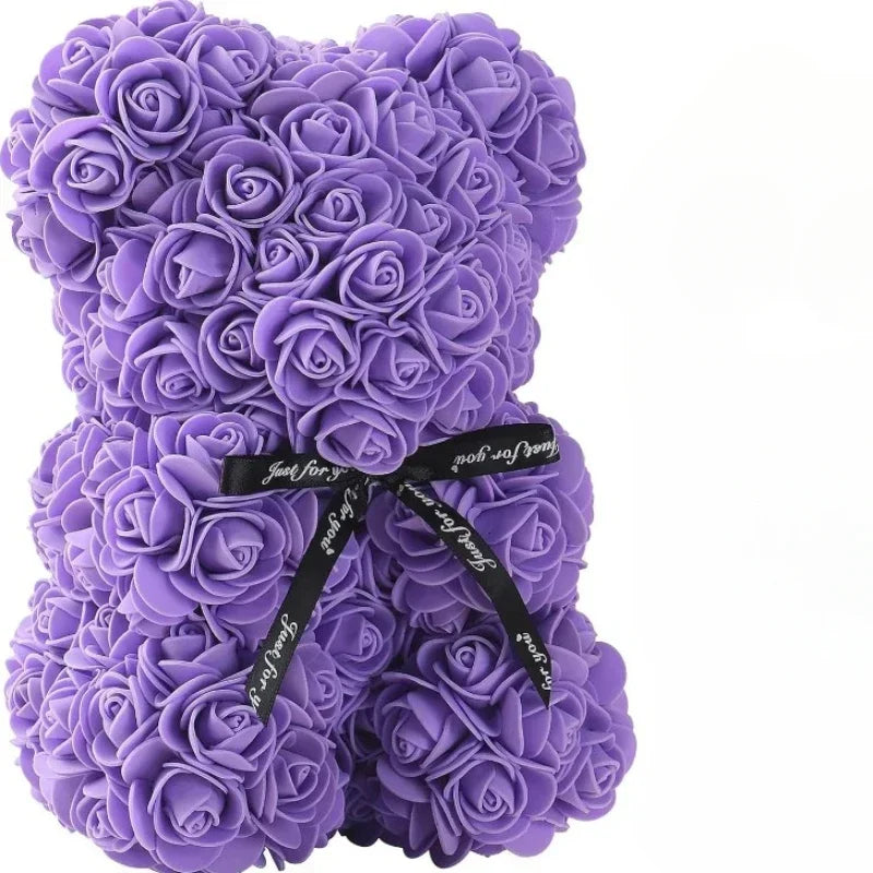 Eternal Rose Teddy Bear – Mother's Day, Birthday, Valentine's, and Anniversary Gift