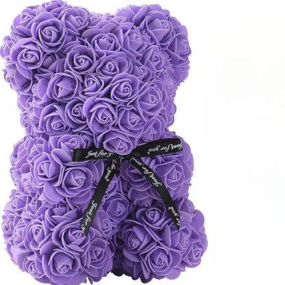 Eternal Rose Teddy Bear – Mother's Day, Birthday, Valentine's, and Anniversary Gift