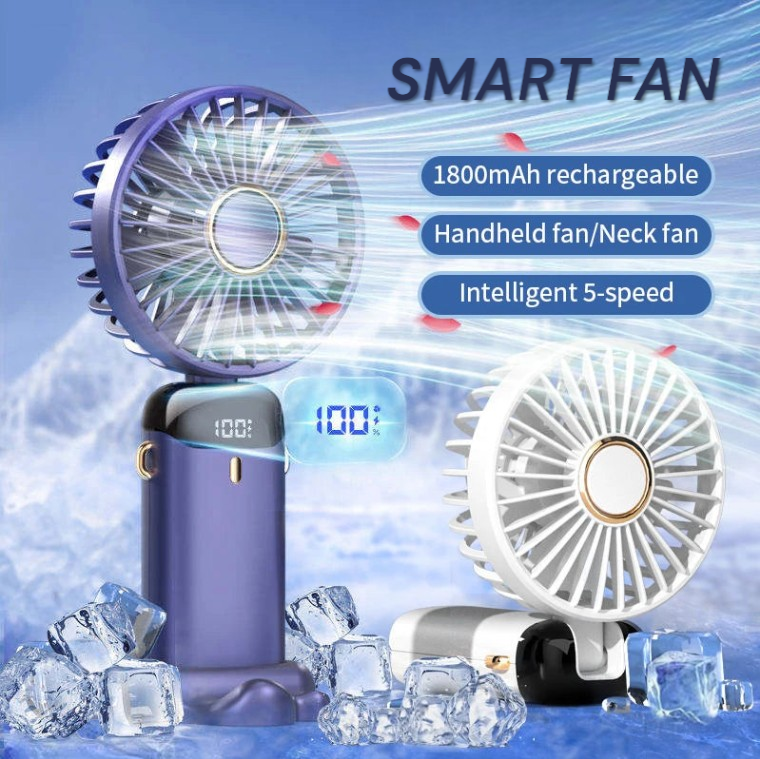 Handheld Mini Foldable & Portable Fan - USB Rechargeable Fan