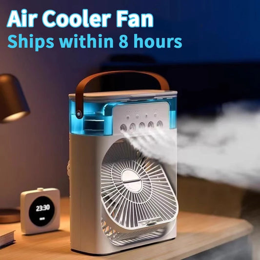 3-in-1 Mini Air Cooler – Portable Fan, Humidifier & LED Night Light