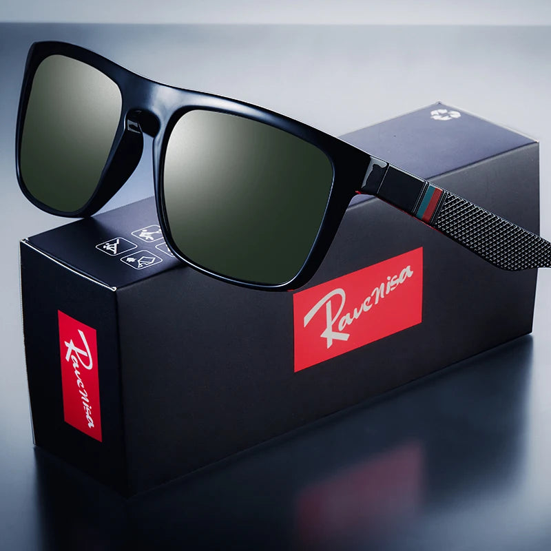 Retro Square Polarized Sunglasses – UV400 Protection for Men & Women