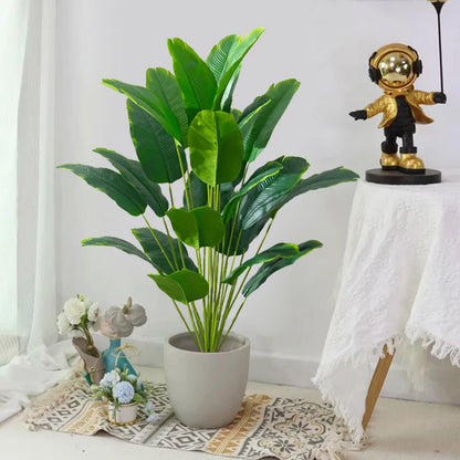Large Artificial Monstera Plant – Real Touch Tropical Palm Leaves for Home & Event Décor