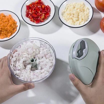 500/900ML Manual Meat Mincer & Garlic Chopper – Vegetable, Onion, Multiuse Press Crusher